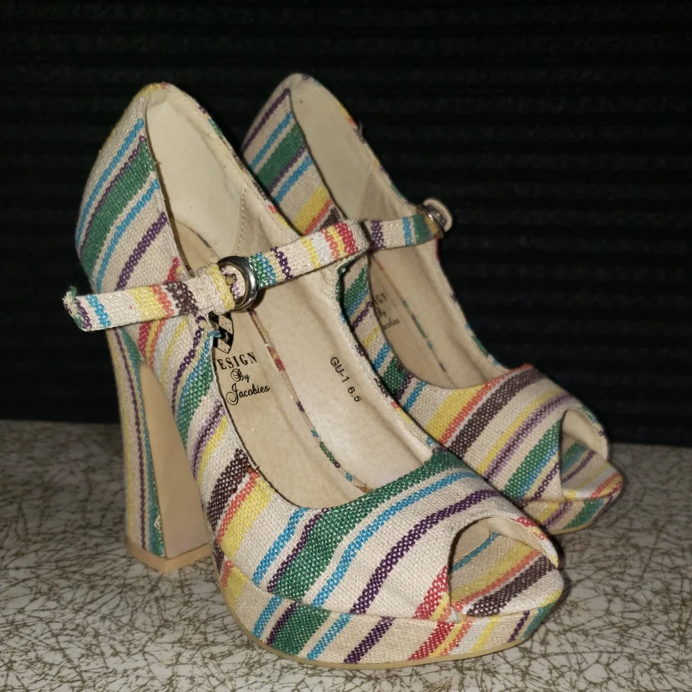 Platform High Heels Design by Jacobies Size 6.5